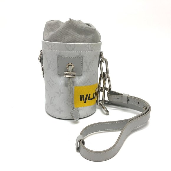 LOUIS VUITTON M44631 White Monogram Chalk Nano Drawstring Bucket Shoulder Bag... - Picture 1 of 12